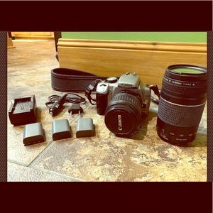Canon rebel xt with 2 lens